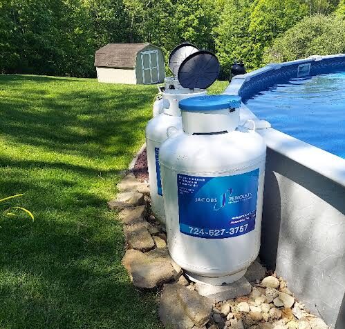 Heat Pool with Propane Jacobs Petroleum Oakland Oil Bedford Valley Petroleum